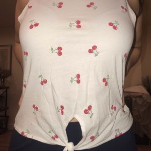 Cherry Sleeveless Top